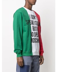 Moschino Slogan Print Cotton Sweatshirt