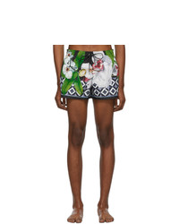 Dolce and Gabbana Black Flower Swim Shorts