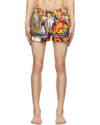 Dolce & Gabbana Multicolor Satin Swim Shorts