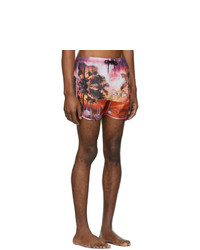 Neil Barrett Pink Palm Swim Shorts