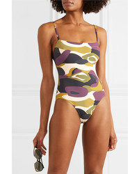 Eres Aquarelle Camouflage Print Swimsuit