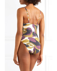 Eres Aquarelle Camouflage Print Swimsuit