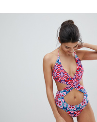 Vero Moda Printed Cut Out Swimsuit