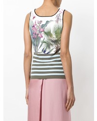Marc Cain Floral Striped Tank Top