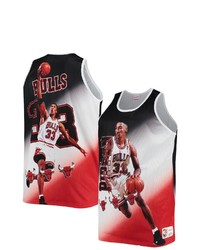 Mitchell & Ness Scottie Pippen Black Chicago Bulls Big Tall Retired Player Mesh Tank Top