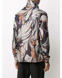 Cmmn Swdn Marble Print Roll Neck Top