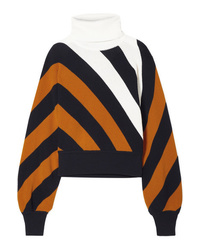 Monse Striped Wool Turtleneck Sweater