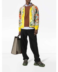 Gucci Floral Print Hooded Jacket
