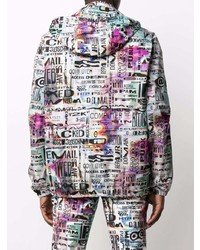 Moschino Glitch Print Windbreaker Jacket