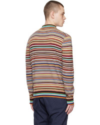 Paul Smith Multicolor Stripe Long Sleeve Polo