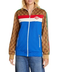 Gucci Gg Print Technical Jersey Track Jacket
