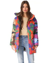 Multi colored Puffer Coat
