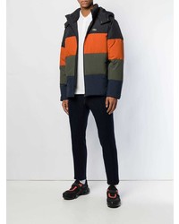 Lacoste Colour Block Striped Puffer Jacket
