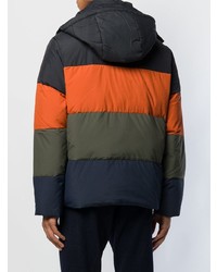 Lacoste Colour Block Striped Puffer Jacket