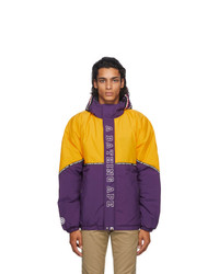 BAPE Purple And Yellow Relaxed Shark Jacket