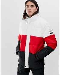 HIIT Ski Puffer Jacket With Panels In Red