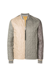 Multi colored Quilted Bomber Jacket