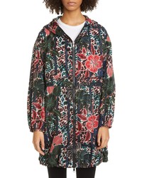 Moncler Floral Print Hooded Jacket