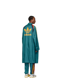 Bed J.W. Ford Green And Multicolor Adidas Originals Edition Long Coat