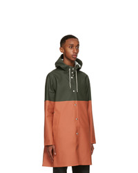 Stutterheim Green And Orange Stockholm Raincoat