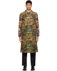 Burberry Multicolor Camouflage Pattern Coat