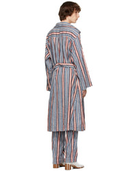 Maison Margiela Multicolor Linen Stripe Trench Coat