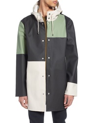Stutterheim Patchwork Waterproof Hooded Raincoat