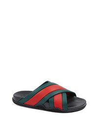 Gucci Agrado Web Stripe Slide Sandal