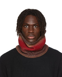 Wooyoungmi Red Knit Neck Buff Scarf