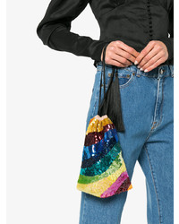 ATTICO Sequin Tassel Rainbow Bracelet Bag
