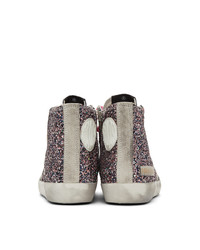 Golden Goose Multicolor And Grey Glitter Francy Sneakers