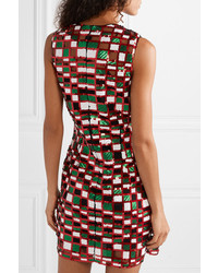 Christopher Kane Checked Sequined Tulle Mini Dress