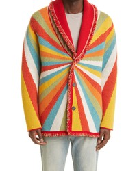 Alanui X The Rolling Stones Lips Logo Cashmere Blend Cardigan In Multicolor At Nordstrom