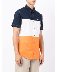 Armani Exchange Colour Block Print Shirt