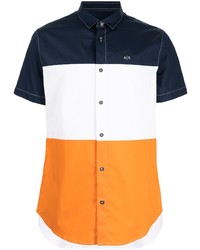 Armani Exchange Colour Block Print Shirt