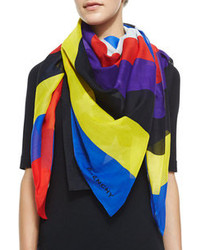 Givenchy Colorful American Flag Scarf Blackmulti