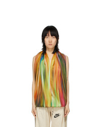 Multi colored Silk Sleeveless Top