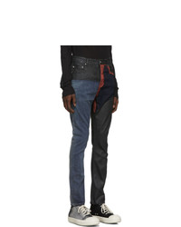 Rick Owens DRKSHDW Blue And Red Detroit Cut Jeans