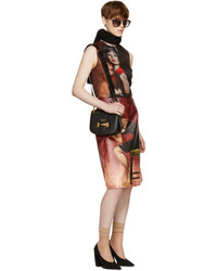 Prada Multicolor Faux Leather Poster Girl Skirt