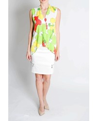 Explosion Colorful High Low Blouse