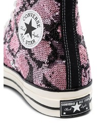 Converse Pink Snakequins Chuck 70 High Top Sneakers