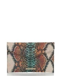 Brahmin Snake Embossed Leather Envelope Clutch