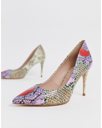 Aldo Tracey Court Shoes In Multi Snake