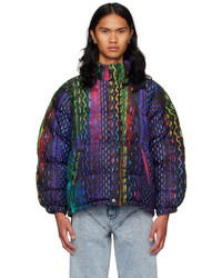 Multi colored Snake Puffer Jacket