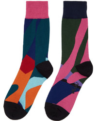 Sacai Multicolor Kaws Edition Colorblocked Socks