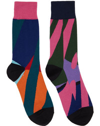 Sacai Multicolor Kaws Edition Colorblocked Socks