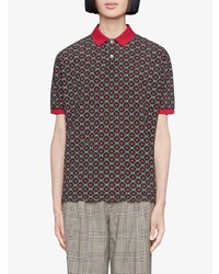 Gucci Oversize Polo With Gg Star Print