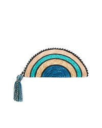 Multi colored Straw Clutch