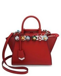 Fendi 2 Jours Flower Studded Leather Tote