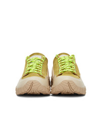 Diemme Beige And Green Possagno Sneakers